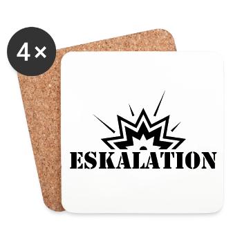 Eskalation Print - Untersetzer (4er-Set) - Weiß - Vorne