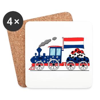 Hollande Flag Football Railway - Dessous de verre (lot de 4) - blanc - Devant