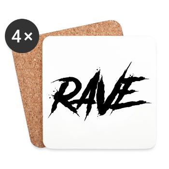 RAVE - Untersetzer (4er-Set) - Weiß - Vorne
