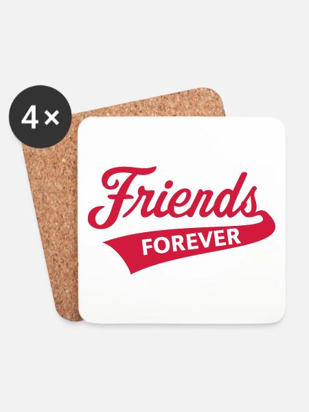 Friends Forever (Friendship / Best Buddies) - Untersetzer (4er-Set) - Weiß