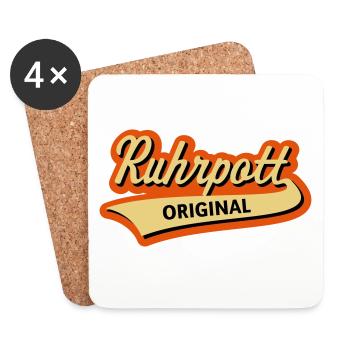Ruhrpott – Original (Ruhrgebiet / Kohlenpott / 3C) - Untersetzer (4er-Set) - Weiß - Vorne