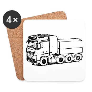 Heavy-duty heavy-duty truck truck - Coasters (set of 4) - white - Front