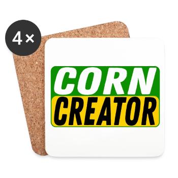 Corn Creator Mais Bauer Landwirt Bäuerin - Untersetzer (4er-Set) - Weiß - Vorne