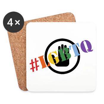 # LGBTQ Is Love Stop Envy Right For All - Coasters (set of 4) - white - Front