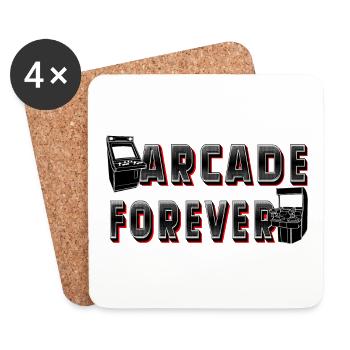 ARCADE FOREVER - Coasters (set of 4) - white - Front