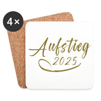Aufsteiger 2025 Aufstiegstrikot Aufstieg 25 - Untersetzer (4er-Set) - Weiß - Vorne