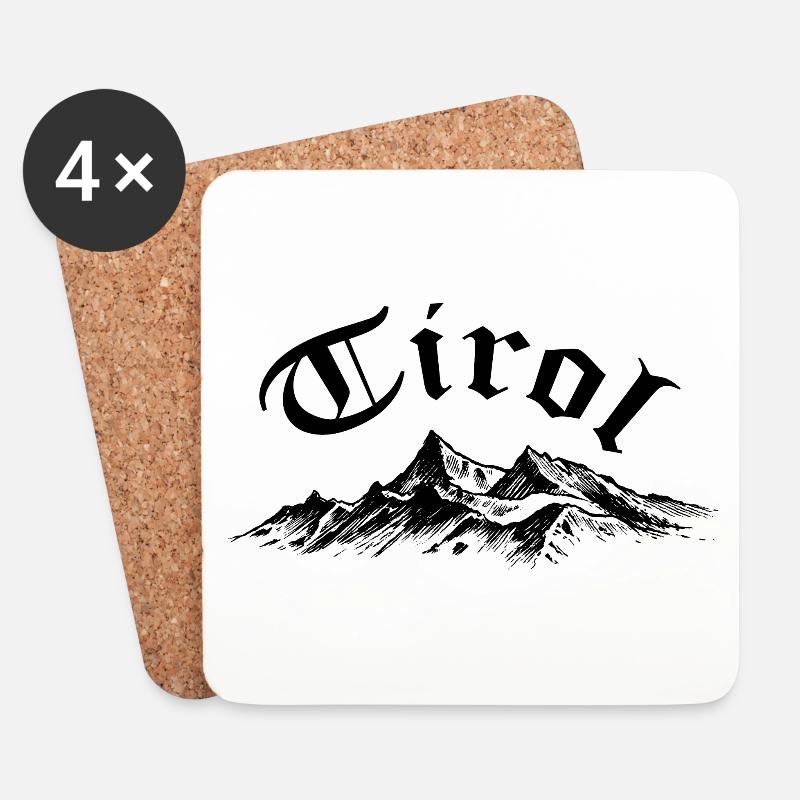 Tirol - Untersetzer (4er-Set) - Weiß