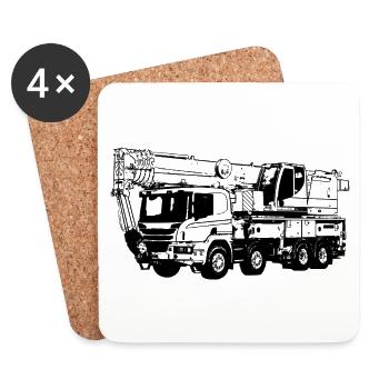 Crane mobile crane speed runner 1060 60 truck LTF - Coasters (set of 4) - white - Front
