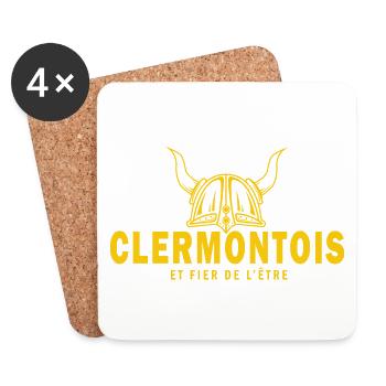 Clermont Clermontois proud to be Rugby City - Coasters (set of 4) - white - Front
