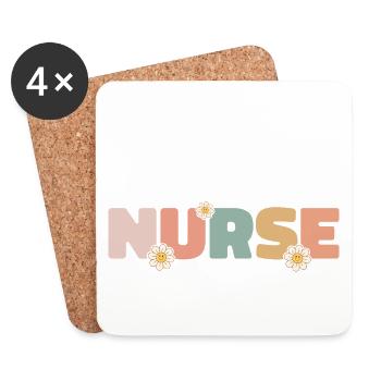 I am a nurse gift nurse - Coasters (set of 4) - white - Front