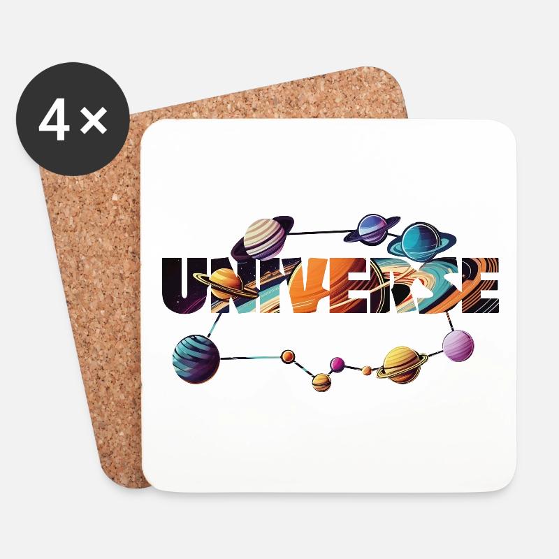 universe - Untersetzer (4er-Set) - Weiß