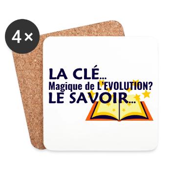 Der magische Schlüssel zur Evolution: Wissen... - Untersetzer (4er-Set) - Weiß - Vorne