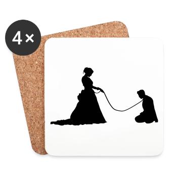 Ehepaar Hochzeit Lustig - Untersetzer (4er-Set) - Weiß - Vorne