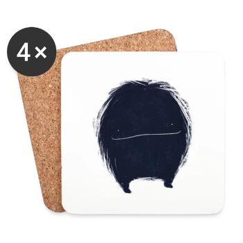The little monster - Coasters (set of 4) - white - Front