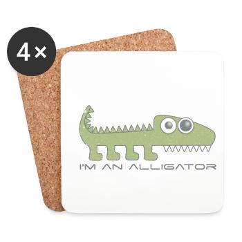 I'm an alligator - Coasters (set of 4) - white - Front