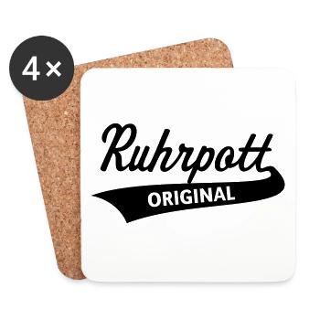 Ruhrpott – Original (Ruhrgebiet / Kohlenpott / 1C) - Untersetzer (4er-Set) - Weiß - Vorne