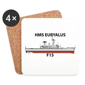 HMS EURYALUS - LEANDER ORIG - Coasters (set of 4) - white - Front