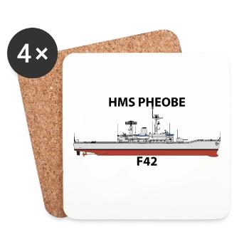 HMS PHOEBE - LEANDER ORIG - Coasters (set of 4) - white - Front