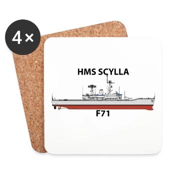 HMS SCYLLA - LEANDER ORIG - Coasters (set of 4) - white - Front