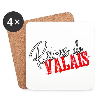 Vache d'hérens, eringer ,Reines du Valais - Dessous de verre (lot de 4) - blanc - Devant