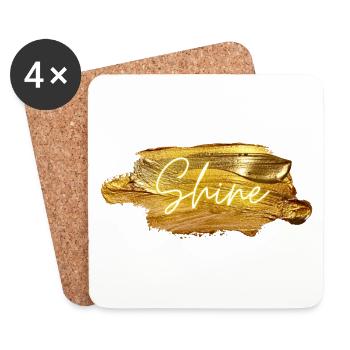 Golden Shine - Untersetzer (4er-Set) - Weiß - Vorne