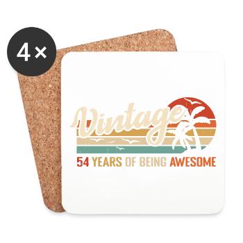 54 Years Retro Birthday Gift Vintage 54 Years - Coasters (set of 4) - white - Front