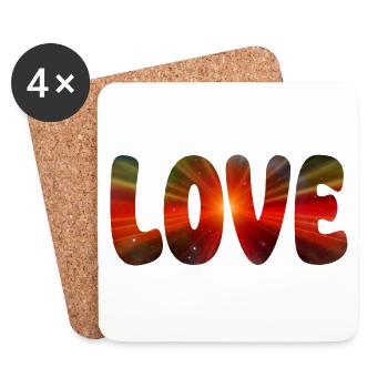 Love - Coasters (set of 4) - white - Front