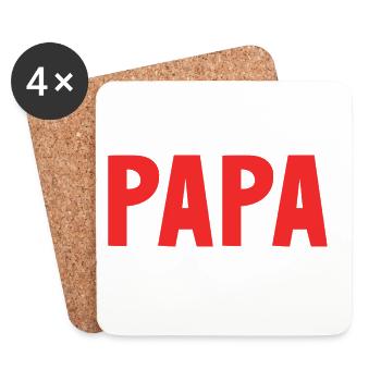 FATHER'S DAY. HAPPY FATHER'S DAY. DAD. HAPPY BIRTHDAY. - Coasters (set of 4) - white - Front