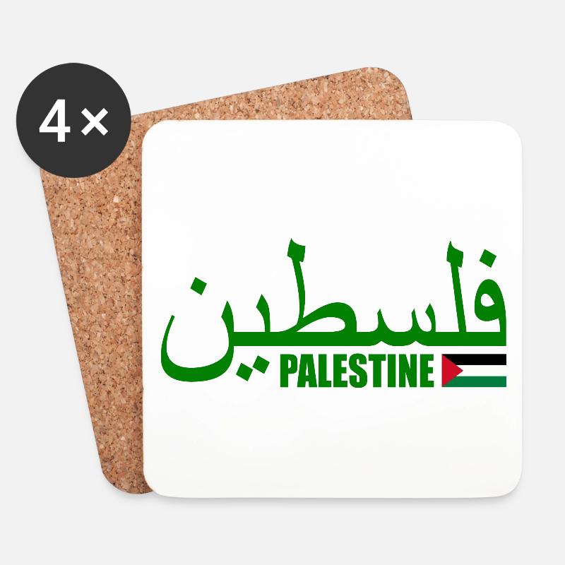 Palästina فلسطين - Untersetzer (4er-Set) - Weiß