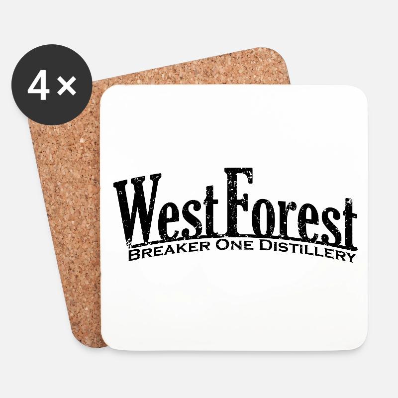 West Forest / Vintage - Untersetzer (4er-Set) - Weiß