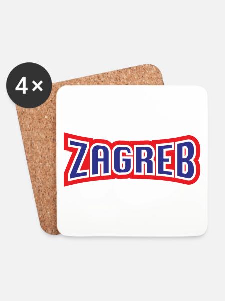 Zagreb, moj grad. - Untersetzer (4er-Set) - Weiß