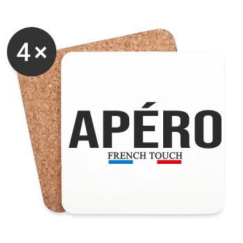 Apéro french touch - Dessous de verre (lot de 4) - blanc - Devant