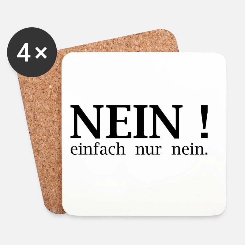 No! just no. - Coasters (set of 4) - white