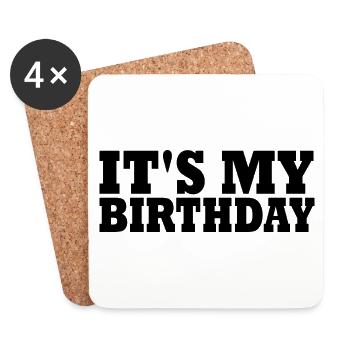 birthday - Coasters (set of 4) - white - Front