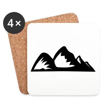 Berge Berg Gebirge 12 - Untersetzer (4er-Set) - Weiß - Vorne