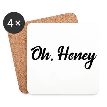 Oh, Honey - Coasters (set of 4) - white - Front
