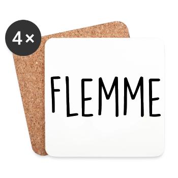 Flemme - Dessous de verre (lot de 4) - blanc - Devant