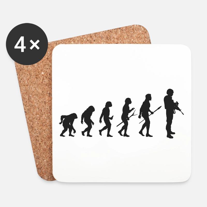 Army Evolution - Coasters (set of 4) - white