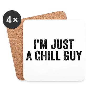 I'm just a chill guy - Dessous de verre (lot de 4) - blanc - Devant
