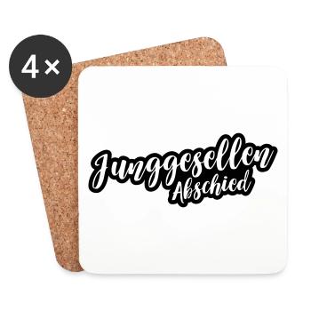 Junggesellen Abschied Jga - Untersetzer (4er-Set) - Weiß - Vorne