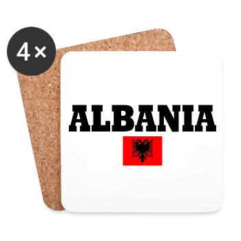 albania - Coasters (set of 4) - white - Front