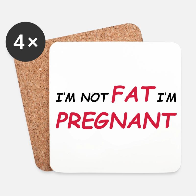 I'm not fat - I'm pregnant - Untersetzer (4er-Set) - Weiß