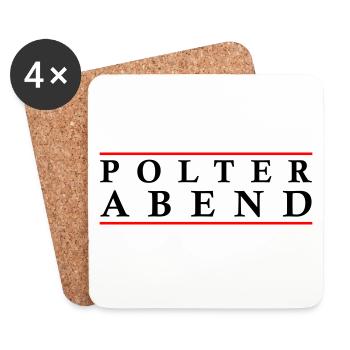 Polterabend Polterhochzeit - Untersetzer (4er-Set) - Weiß - Vorne