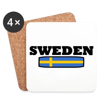SWEDEN - Coasters (set of 4) - white - Front
