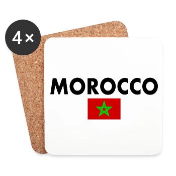 Maroc - Dessous de verre (lot de 4) - blanc - Devant