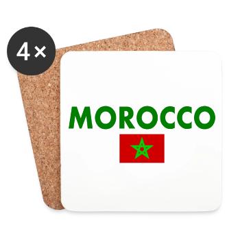 Maroc - Dessous de verre (lot de 4) - blanc - Devant