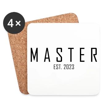 Master EST. 2023 - Untersetzer (4er-Set) - Weiß - Vorne