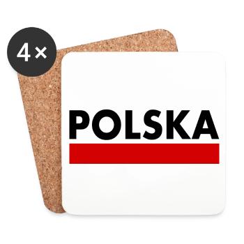 POLEN POLNISCHE FLAGGE - Untersetzer (4er-Set) - Weiß - Vorne