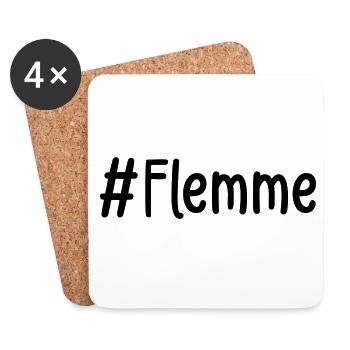 Flemme - Dessous de verre (lot de 4) - blanc - Devant