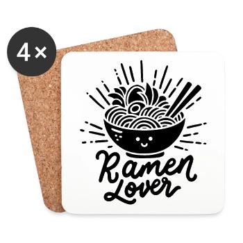 Kawaii-Liebhaber Ramen-Fan - Untersetzer (4er-Set) - Weiß - Vorne